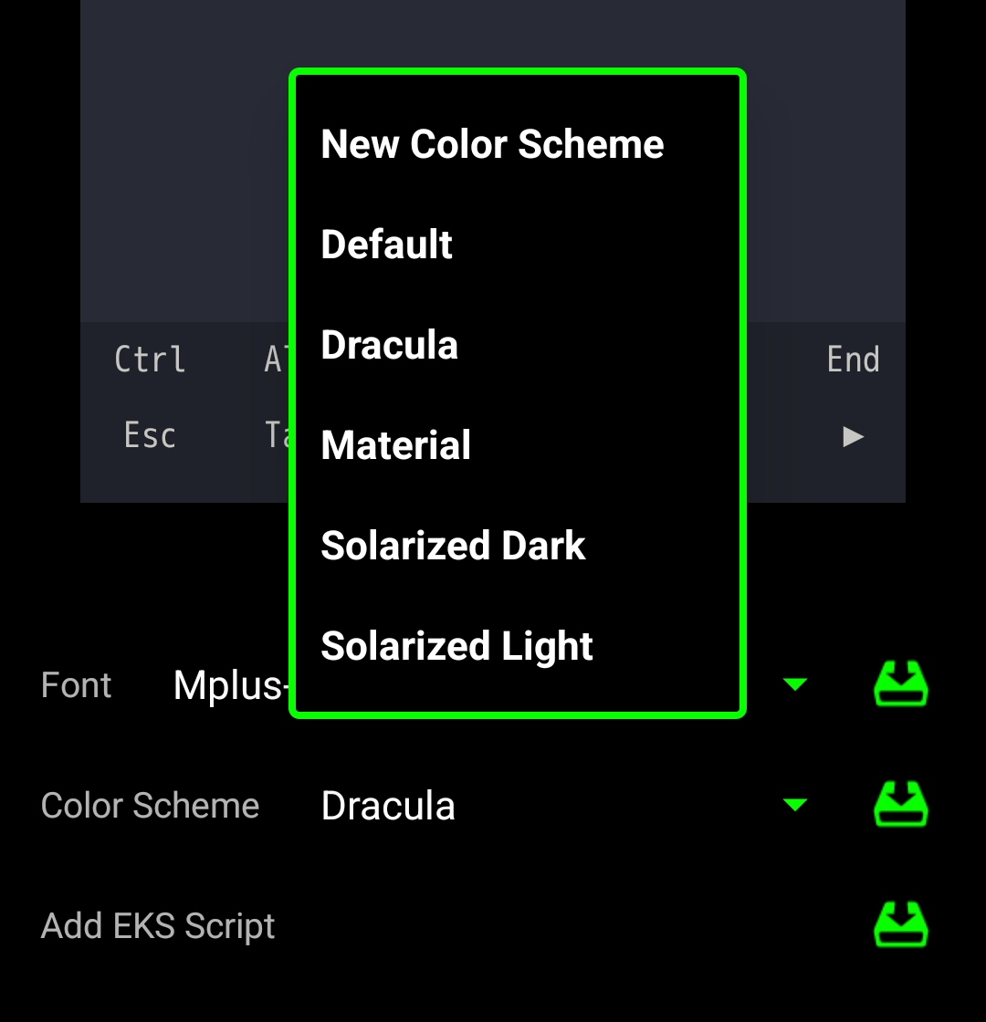 ANDRAX-NG Dragon Terminal color scheme