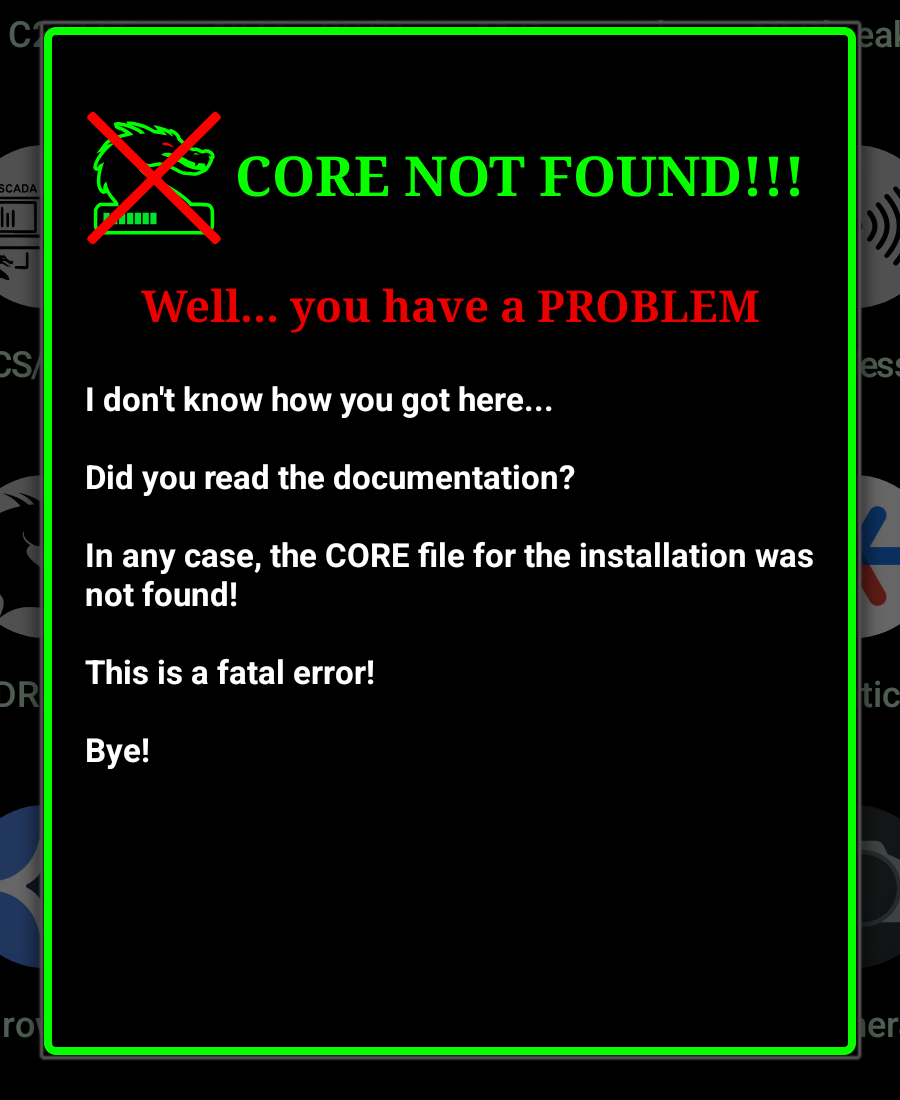 ANDRAX-NG Android core not found