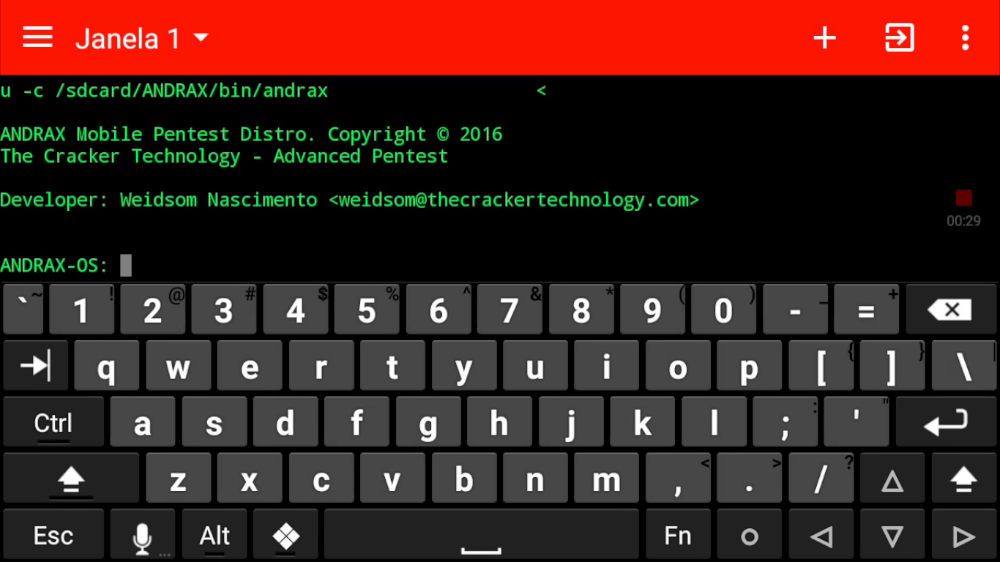 ANDRAX First beta Terminal
