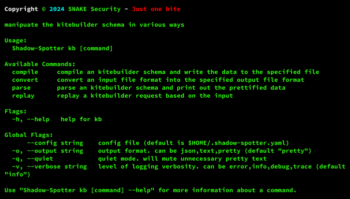 Shadow-Spotter KB Command Main Screen