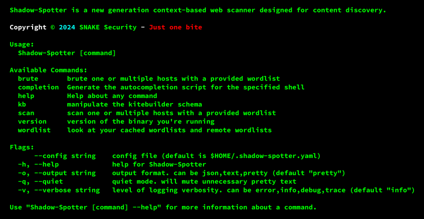 Shadow-Spotter Main Screen